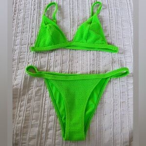 Pacsun, Green, Swimsuit bikini SET, Small top XSmall bottoms